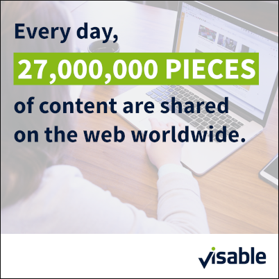 every day, 27 000 000 pieces of content are shared on the web worldwide. 