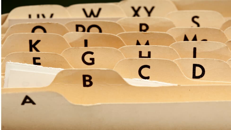 alphabetic folders